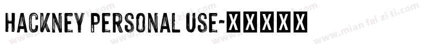 Hackney Personal Use字体转换